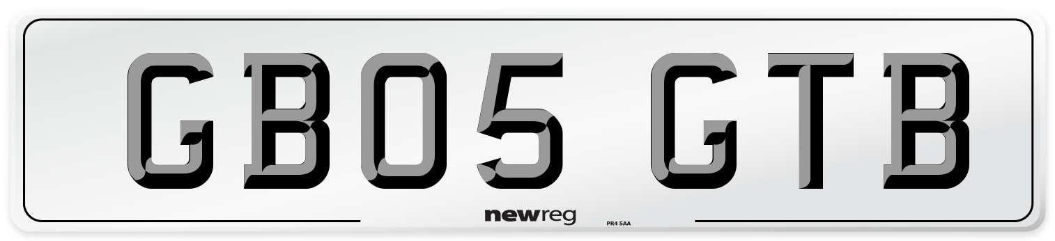 GB05 GTB Number Plate from New Reg